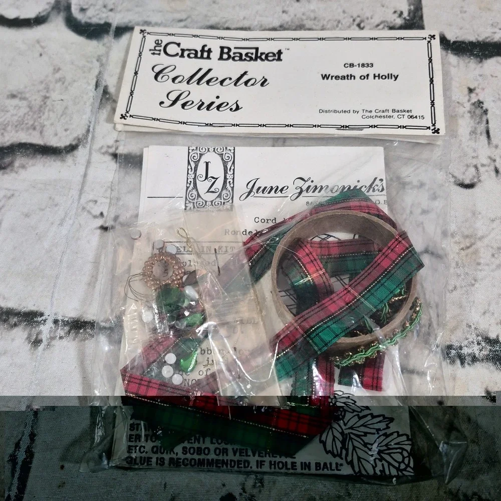 Vtg Nos Lot Of 3 Christmas Craft Kits Plastic Canvas Cross Stitch‎ Wreath New